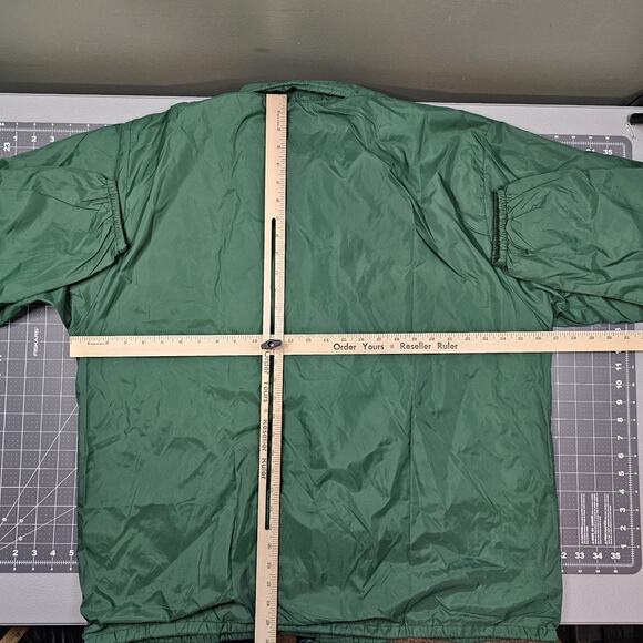 Vintage Hilton Apparel Jacket XL Green 80s Windbreaker Workwear Dad Grandpa - Picture 9 of 12